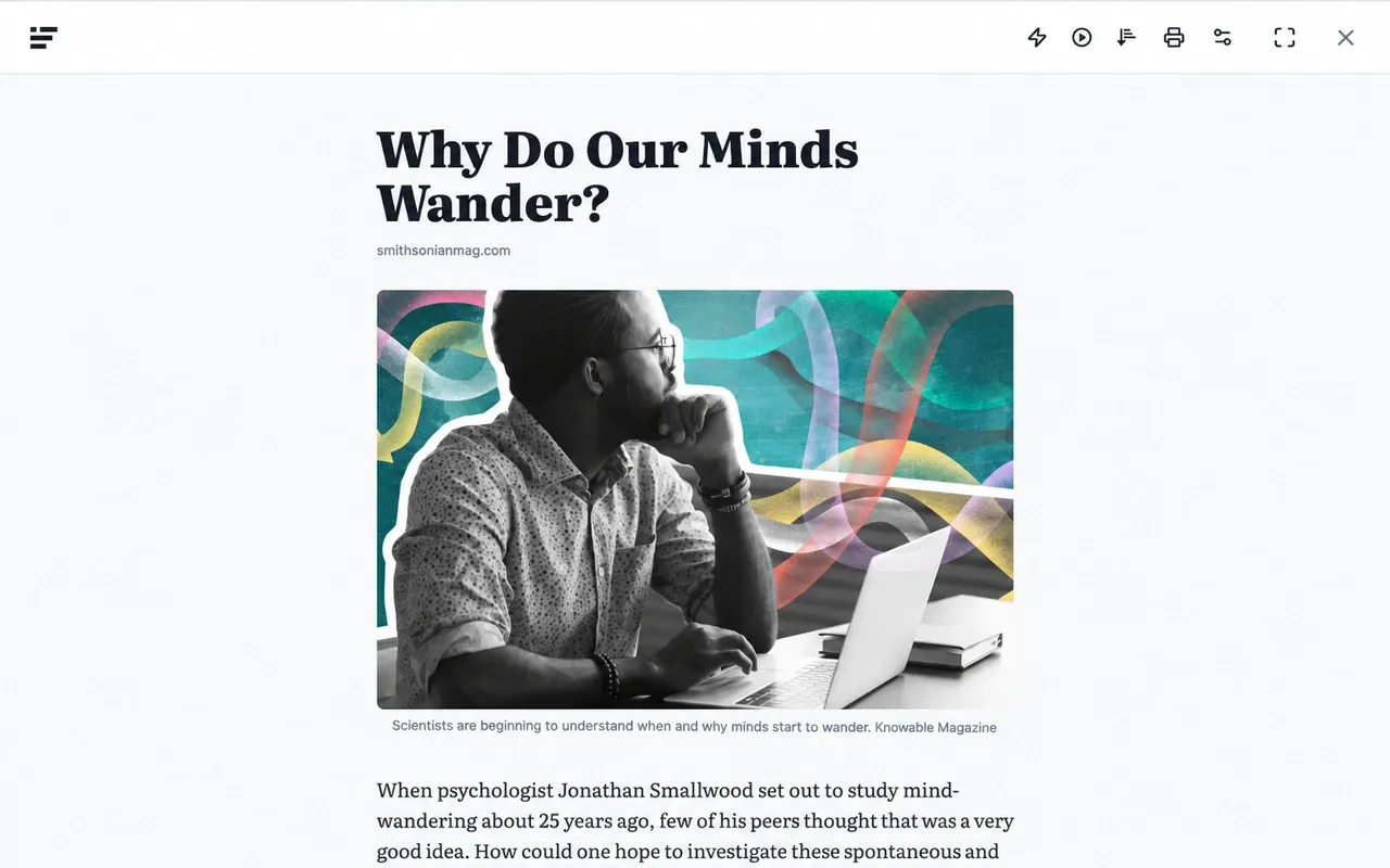 Same article in Reader Mode